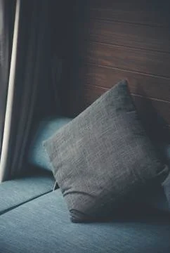 Pillow with part of sofa Stock Photos