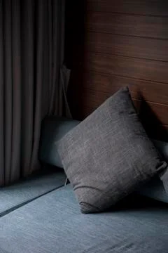 Pillow with part of sofa Stock Photos