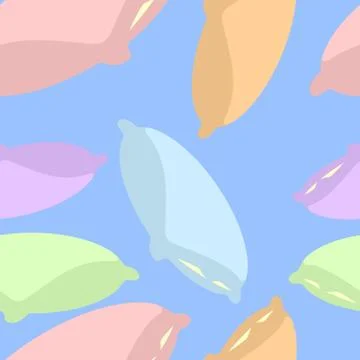 Pillow pattern. Bed linen background. Textile texture 库存插图