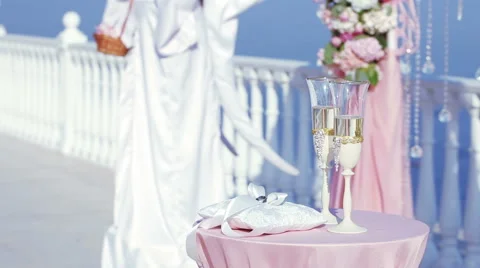 Pillow for rings 스톡 동영상 54559449