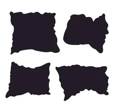 Pillow silhouette, vector Stock Illustration
