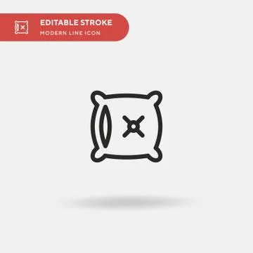 Pillow Simple vector icon. Illustration symbol design template for web mobile Illustrazione stock