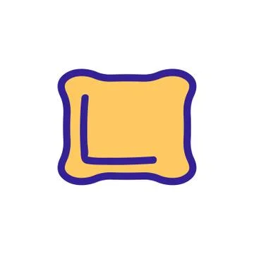 Pillow for sleep icon vector. Isolated contour symbol illustration 스톡 일러스트