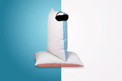 Pillow with sleeping Foto stock