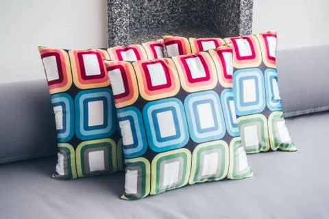 Pillow on sofa Stock Photos