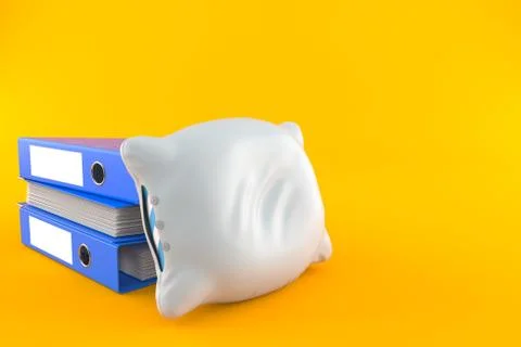 Pillow with stack of ring binders Stock Illustration