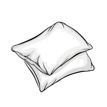 Pillow vector illustration, symbol comfortable sleeping Stock Illustration