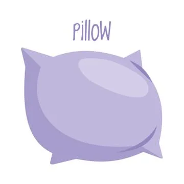 Pillow on white background Stock Illustration