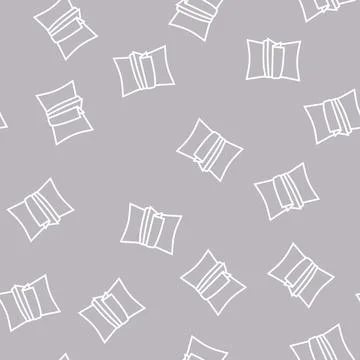 Pillowcase silk line seamless pattern Stock Illustration