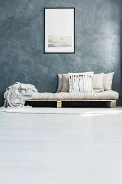 Pillows on bed Stock Photos