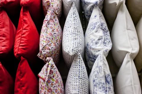 Pillows, bedding Stock Photos