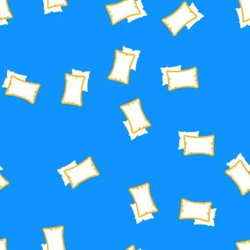 Pillows bedroom interior vector seamless pattern イラスト素材