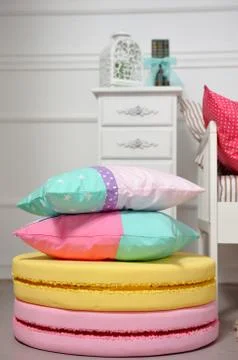 Pillows from a children's bed Foto stock