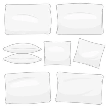 Pillows collection. Vector illustration Stock Illustration