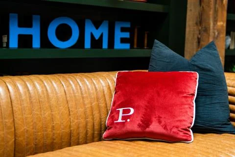 Pillows on Couch 写真素材