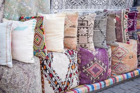 Pillows on the counter Stock Photos