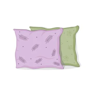 Pillows isolated vector illustration on a white background Stock Illustration