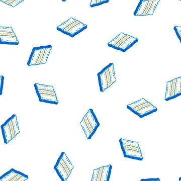 Pillows making isometric icon seamless pattern 스톡 일러스트