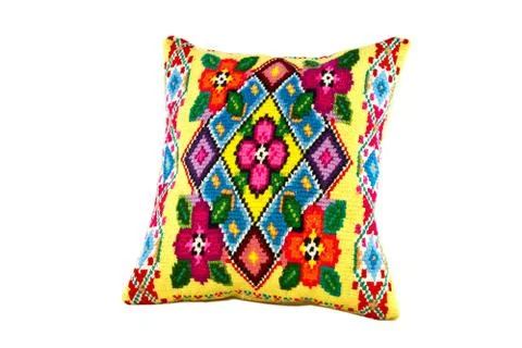 Pillows with a pattern Stock Photos