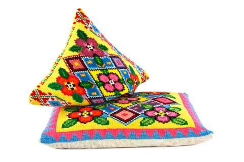 Pillows with a pattern Stockfoto's