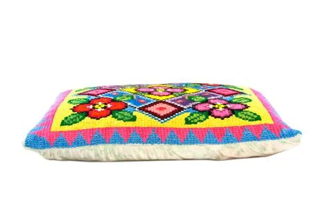 Pillows with a pattern Stock Photos