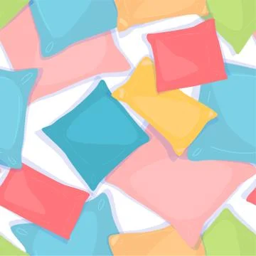 Pillows seamless pattern. Color geometric texture. Decoration element. Material Stock Illustration