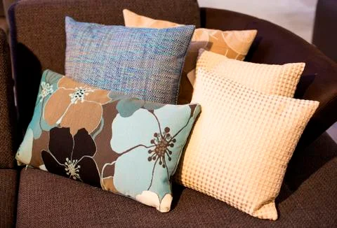 Pillows on sofa Foto stock