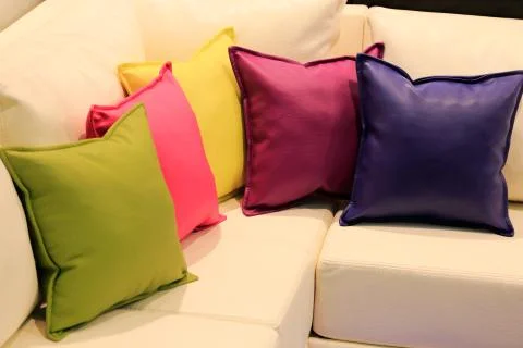 Pillows on the sofa Stock Photos
