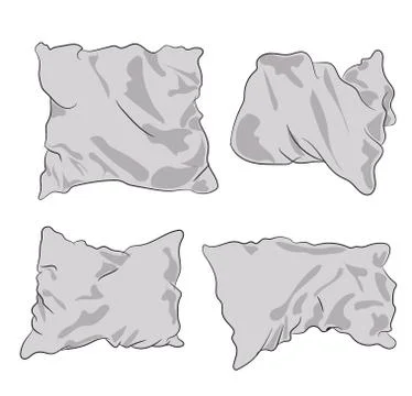 Pillows white, vector Stock Illustration