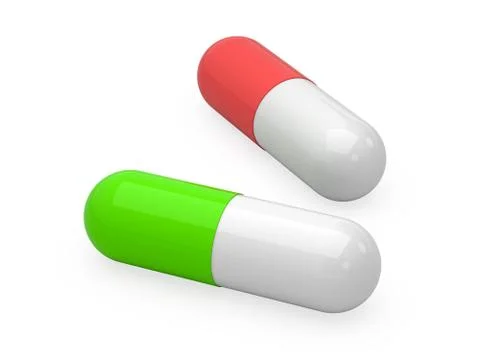 Pills. 3d illustration. Stock Illustration