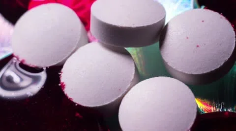 Pills Absorb Liquid Group Stock Footage 22304843