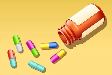 Pills alot Stock Illustration