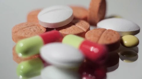 Pills and capsules Stock Footage 77545441