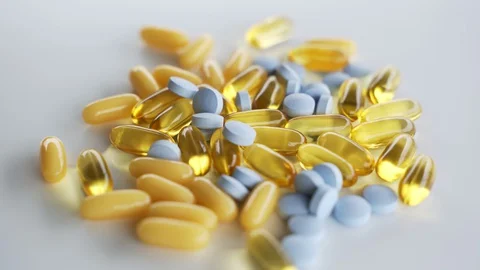 Pills And Capsules Stock Footage 128104562
