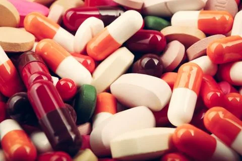 Pills and capsules Stock Photos