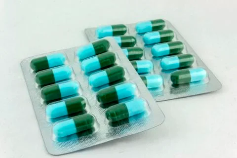 Pills and capsules Stock-Fotos