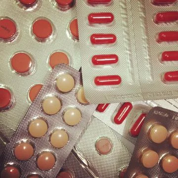 Pills and capsules Stock Photos