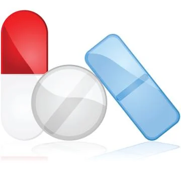 Pills and medication Illustrazione stock