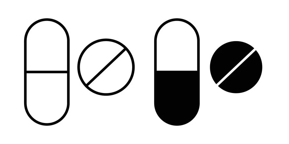 Pills and Tablets icon vector editable eps10 Stock Illustration