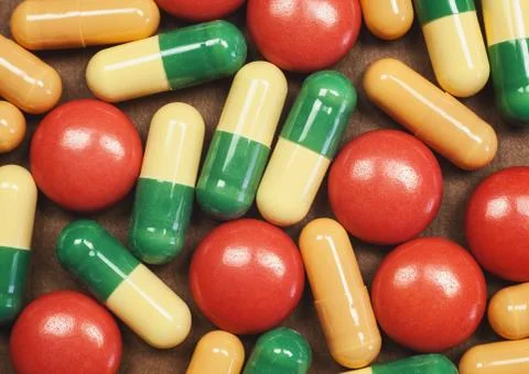 Pills and Tablets Macro Stock-Fotos