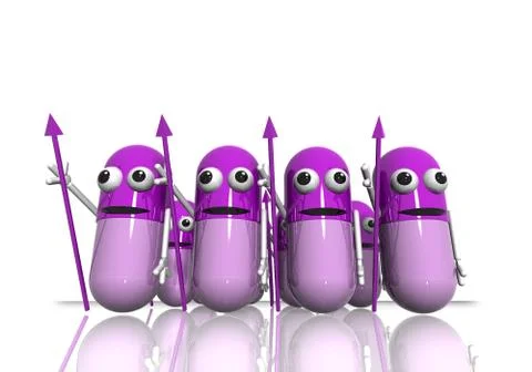 Pills army Stock Illustration