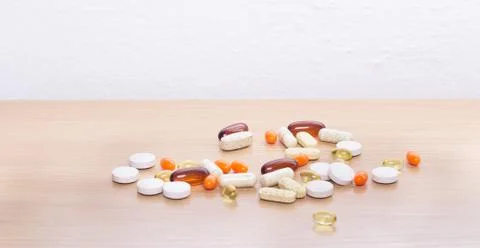 Pills background Stock Photos
