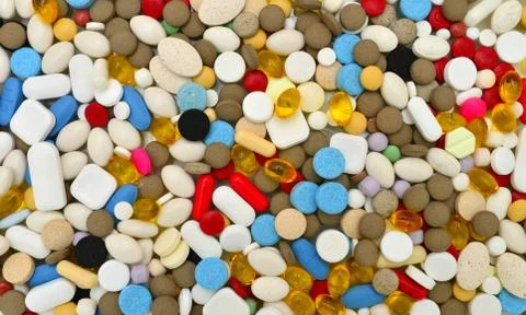 Pills background texture Stock Photos