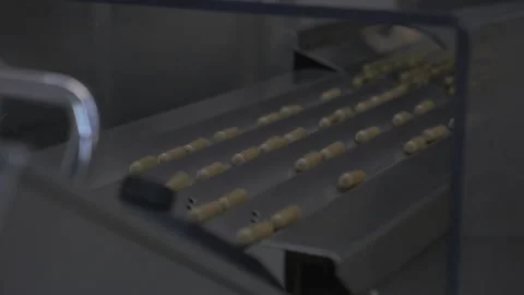 Pills Being Processed in Factory Stock Footage 137282243