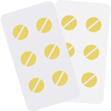 Pills blister icon tablet pack vector isolated Stock Illustration