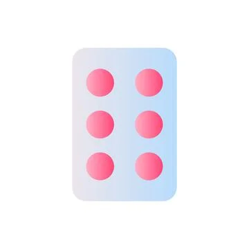 Pills in blister pack flat gradient two-color ui icon Illustrazione stock
