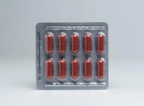 Pills in blister pack Stock Photos