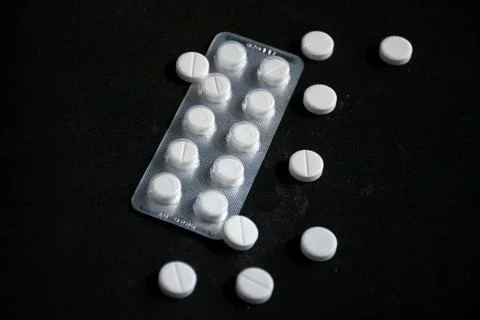 Pills in blister pack Stock Photos