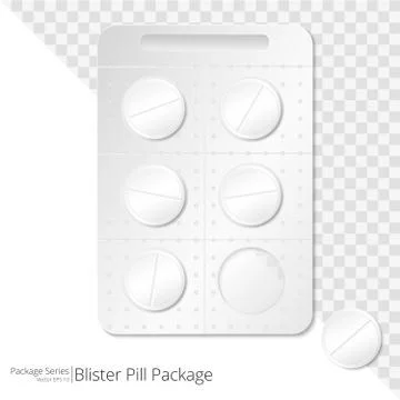 Pills Blister Package. Stock Illustration