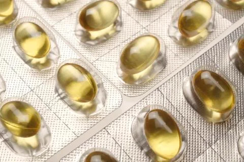 Pills on blister Stock Photos